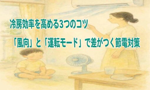 冷房効率を高める3つのコツ　「風向」と「運転モード」で差がつく節電対策