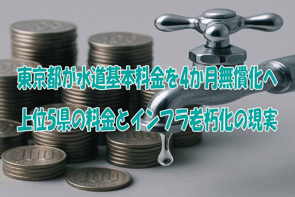 東京都水道の基本料金４か月無償化へ