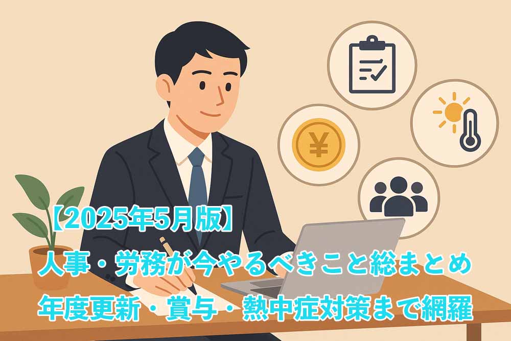 ５月、人事労務担当者の役割