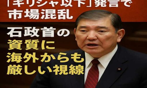 「ギリシャ以下」発言で市場混乱 石破首相の資質に海外からも厳しい視線。日本は本当にギリシャ以下？