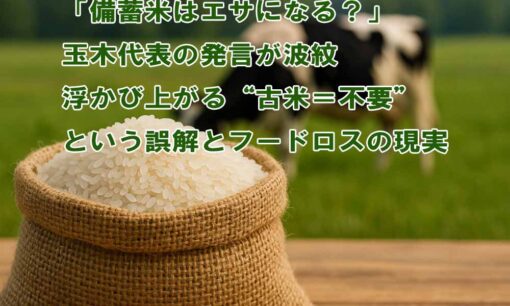 「備蓄米はエサになる？」玉木代表の発言が波紋　浮かび上がる“古米＝不要”という誤解とフードロスの現実