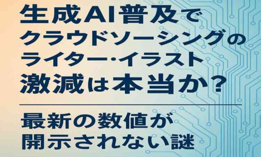 生成AI普及でクラウドソーシングのライター・イラスト案件が激減は本当か？ 最新の数値が開示されない謎