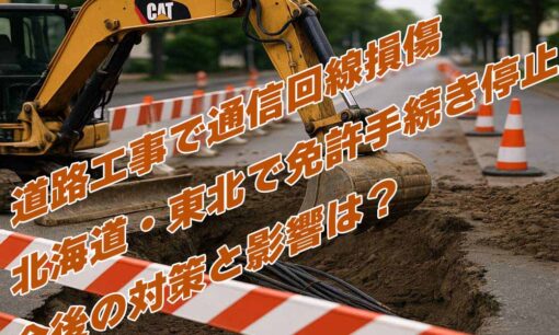 道路工事で通信回線損傷　北海道・東北で免許手続き停止　今後の対策と影響は？