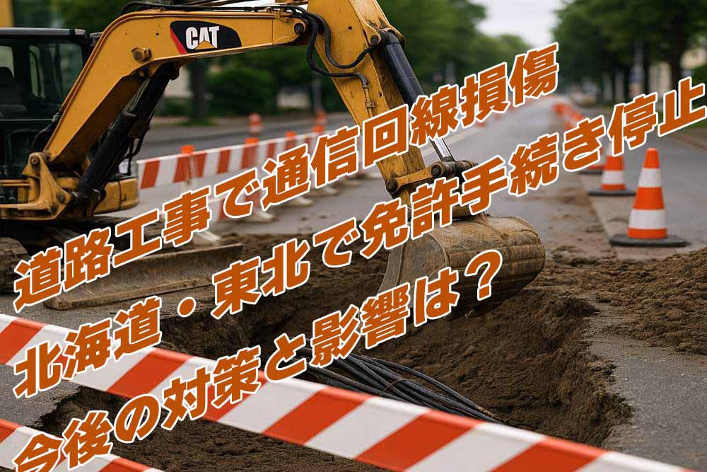 道路工事で誤堀削