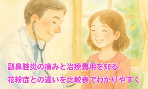 副鼻腔炎の痛みと治療費用を知る　花粉症との違いを比較表でわかりやすく
