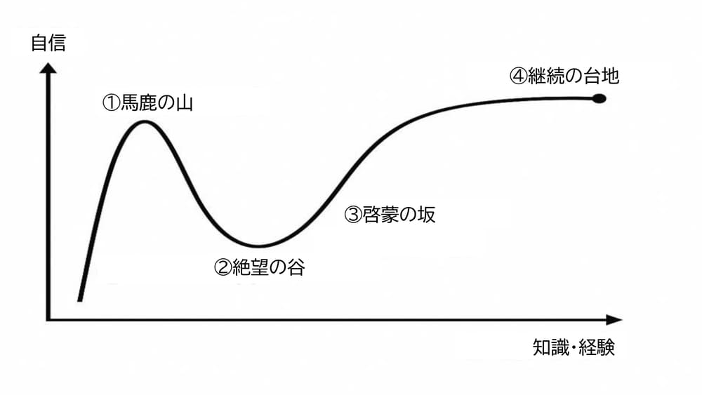ダニングクルーガーの曲線