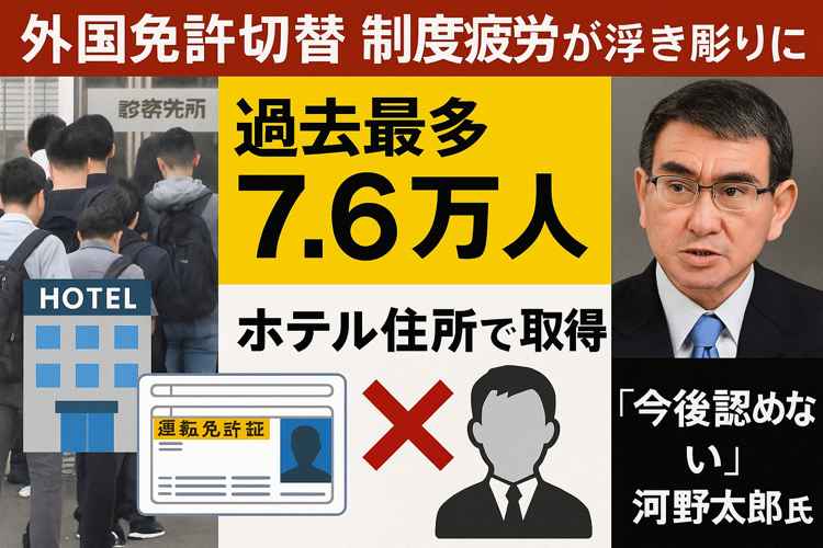 外国免許切替の制度疲労