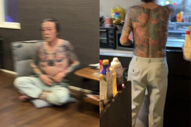 七戸社長の刺青。花井組。