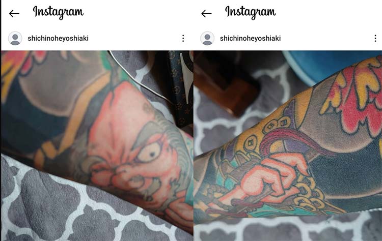 花井組 社長のInstagram入れ墨の写真