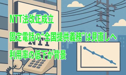 NTT法改正成立　固定電話の“全国提供義務”は見直しへ　利用率の低下が背景