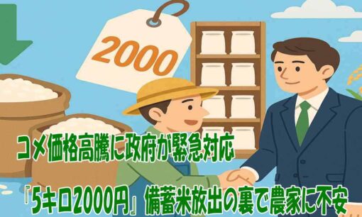 コメ価格高騰に政府が緊急対応　『5キロ2000円』備蓄米放出の裏で農家に不安