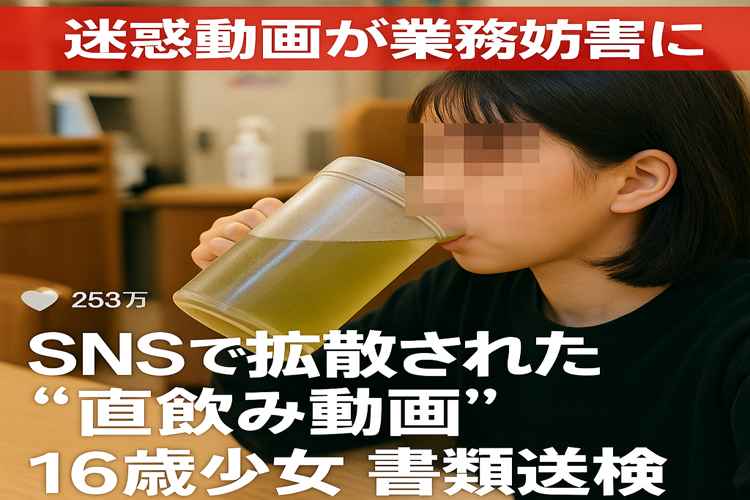 SNSで拡散されたすき家直飲み