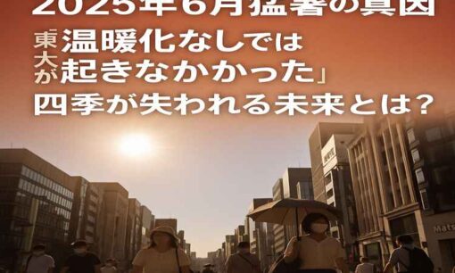 【2025年6月猛暑の原因】東大・京大が「温暖化なしでは起きなかった」と結論