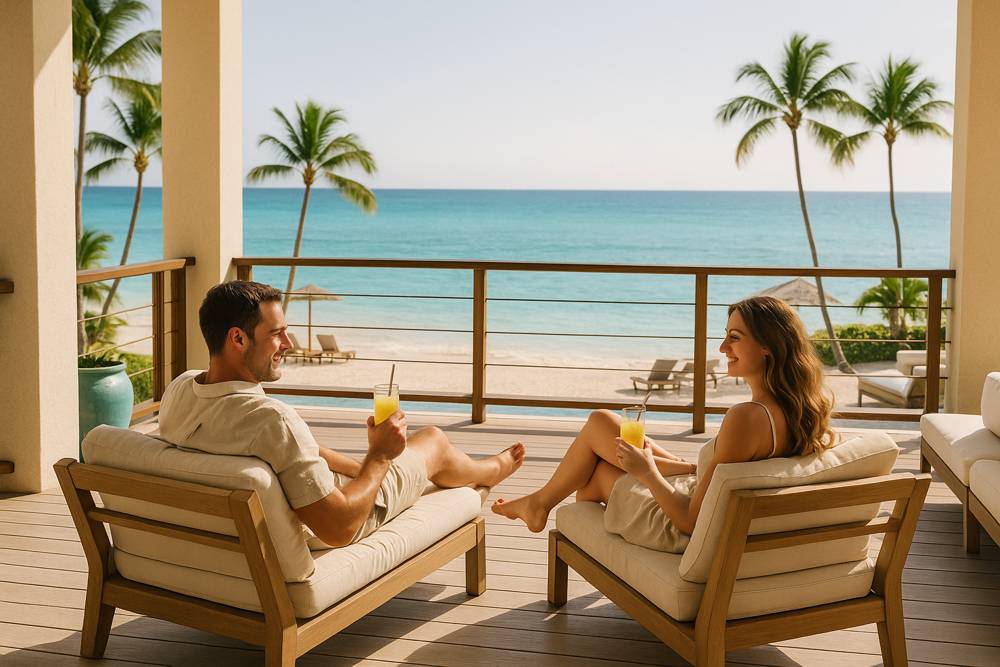 バカンス中のカップル