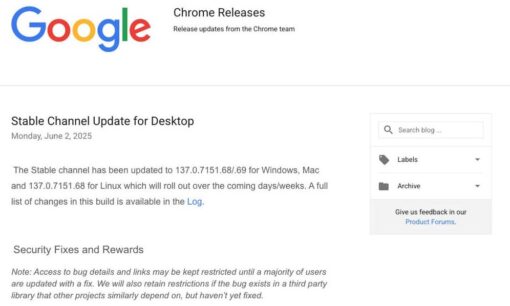 Google Chrome　危険性高い脆弱性　ゼロデイ対策版を早期アップデート