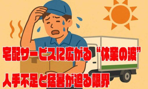 宅配サービスに広がる“休業の波”　人手不足と猛暑が迫る限界