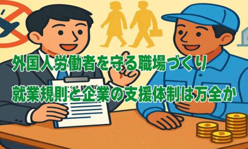 外国人労働者を守る職場づくり　就業規則と企業の支援体制は万全か