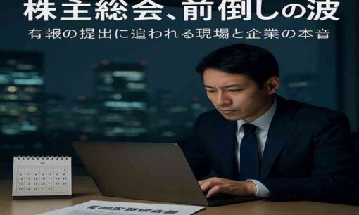 株主総会前に有価証券報告書を提出する企業が急増　55％の背景に何が？  IR担当不眠物語