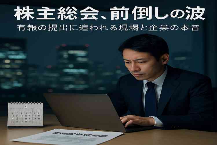株主総会、有報前倒しの波