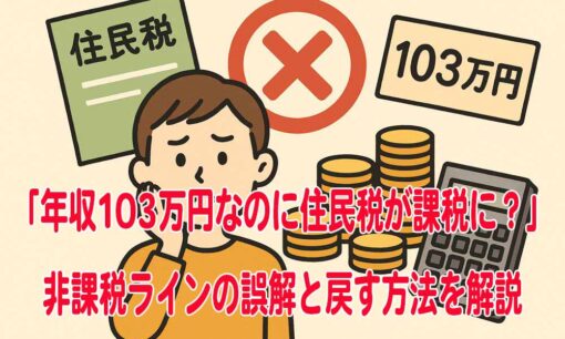 「年収103万円なのに住民税が課税に？」非課税ラインの誤解と戻す方法を解説