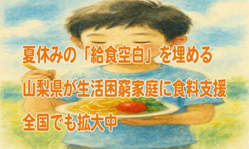 夏休みの「給食空白」を埋める　山梨県が生活困窮家庭に食料支援　全国でも拡大中