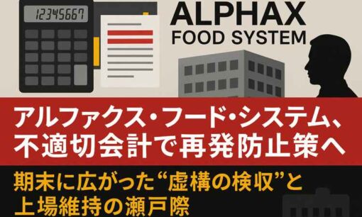 アルファクス・フード・システム、不適切会計で再発防止策へ　期末に広がった“虚構の検収”と上場維持の瀬戸際