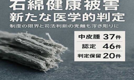 石綿（アスベスト）健康被害、75件の新たな医学的判定　制度の限界と司法判断の乖離も浮き彫りに