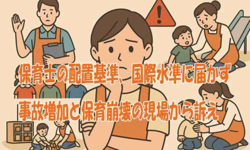 保育士の配置基準、国際水準に届かず　事故増加と保育崩壊の現場から訴え