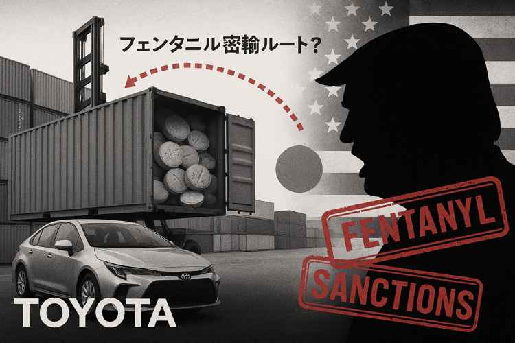 トヨタ車とフェンタニルが同梱されてアメリカに