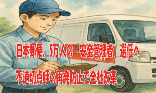 日本郵便、5万人の「安全管理者」選任へ　不適切点呼の再発防止で全社改革