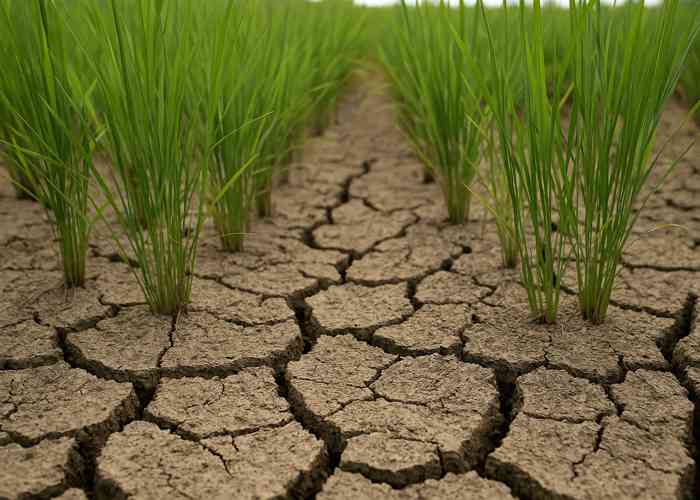 お米　水不足
