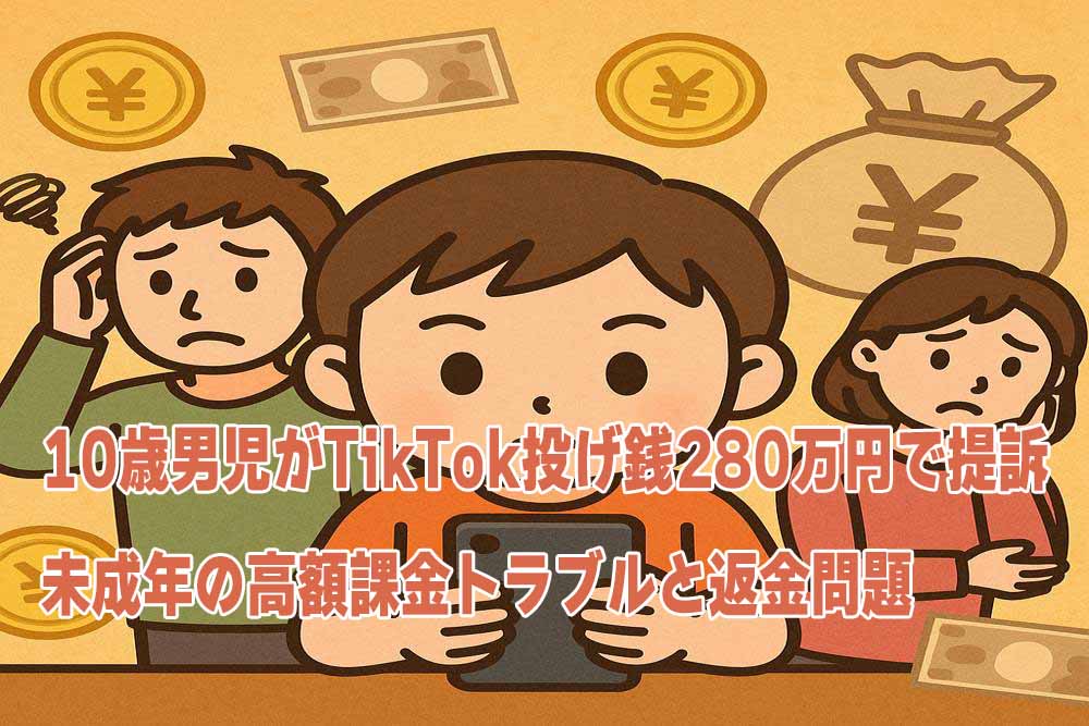 １０歳男児TikTokで投げ銭トラブル