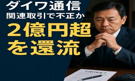 ダイワ通信、不正な関連取引で賃料2億円以上を社長に還流　上場審査でも虚偽説明の疑い