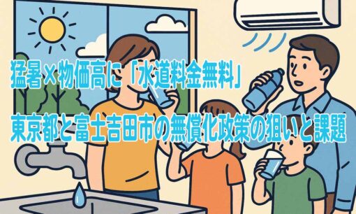 猛暑×物価高に「水道料金無料」　東京都と富士吉田市の無償化政策の狙いと課題