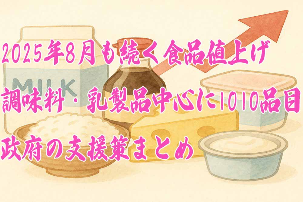 ２０２５年８月値上がり商品