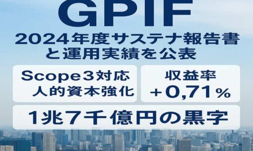 GPIF、2024年度サステナ報告書と運用実績を公表　Scope3対応と人的資本強化、収益は1兆7千億円の黒字