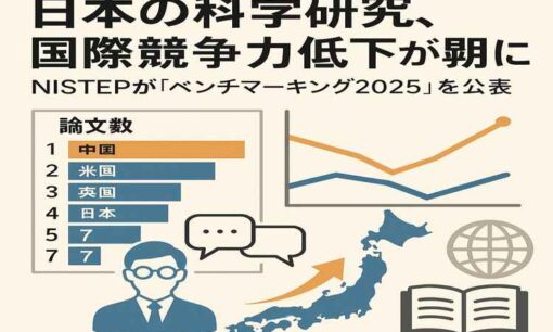 日本の科学研究、国際競争力低下が鮮明に　NISTEPが「ベンチマーキング2025」を公表