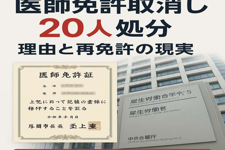 医師免許20人取り消し