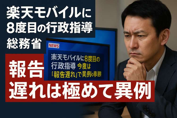 楽天モバイル、行政指導