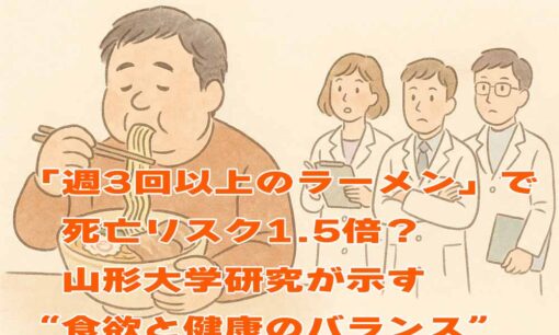 「週3回以上のラーメン」で死亡リスク1.5倍？山形大学研究が示す“食欲と健康のバランス”