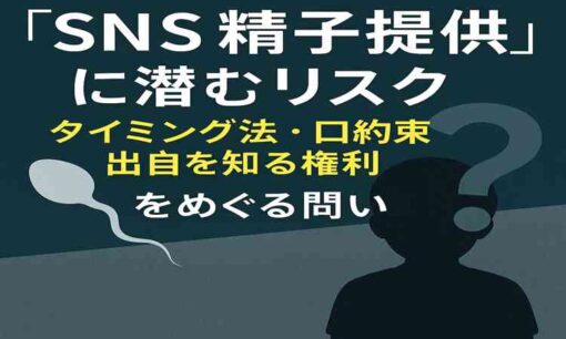「SNS精子提供」に潜むリスク  タイミング法・口約束・出自を知る権利をめぐる問い