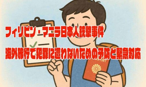 フィリピン・マニラ日本人銃撃事件　海外旅行で犯罪に遭わないための予防と緊急対応