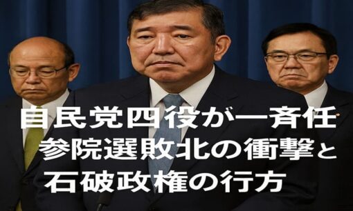 【速報】自民党四役が一斉辞任　参院選敗北の衝撃と石破政権の行方