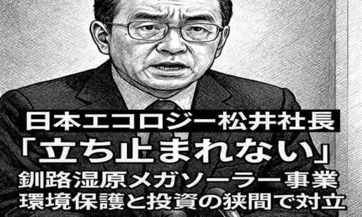 日本エコロジー松井社長「立ち止まれない」　釧路湿原メガソーラー事業、環境保護と投資の狭間で対立