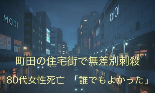 町田マンション外階段で80代女性刺殺　40歳男を現行犯逮捕「誰でもよかった」と供述
