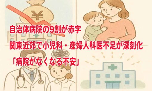 自治体病院の9割が赤字　関東近郊で小児科・産婦人科医不足が深刻化「病院がなくなる不安」