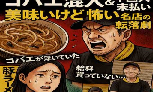 蕨「豚ラーメン」炎上劇  コバエ混入、中国人バイトの給料未払い  絶望のGoogle口コミ1.7  衛生面地獄絵図の巻