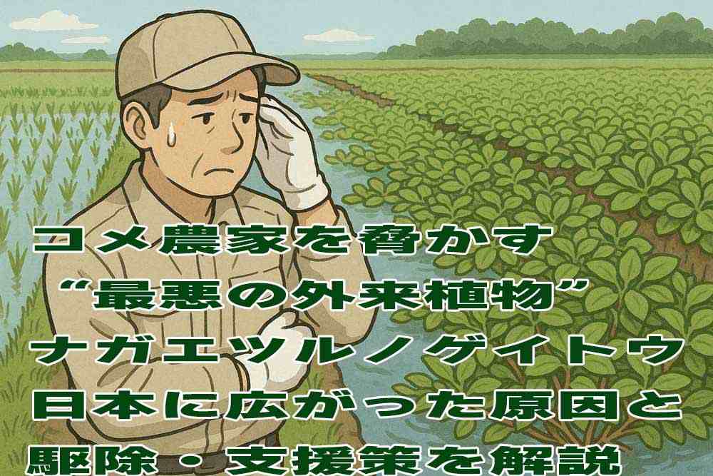 コメ農家を脅かす外来植物