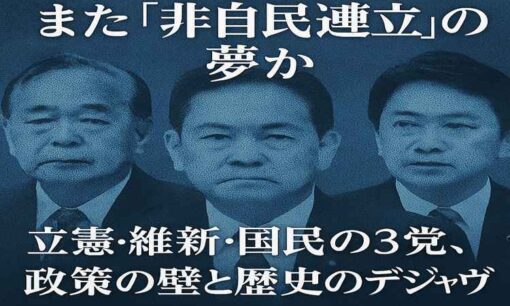 “野党一本化”は幻想だった？　メディアが描いた連立物語の虚構  立憲・維新・国民の3党、政策隔たり