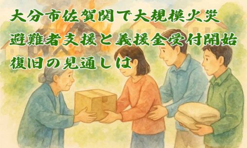 大分市佐賀関で大規模火災　避難者支援と義援金受付開始　復旧の見通しは